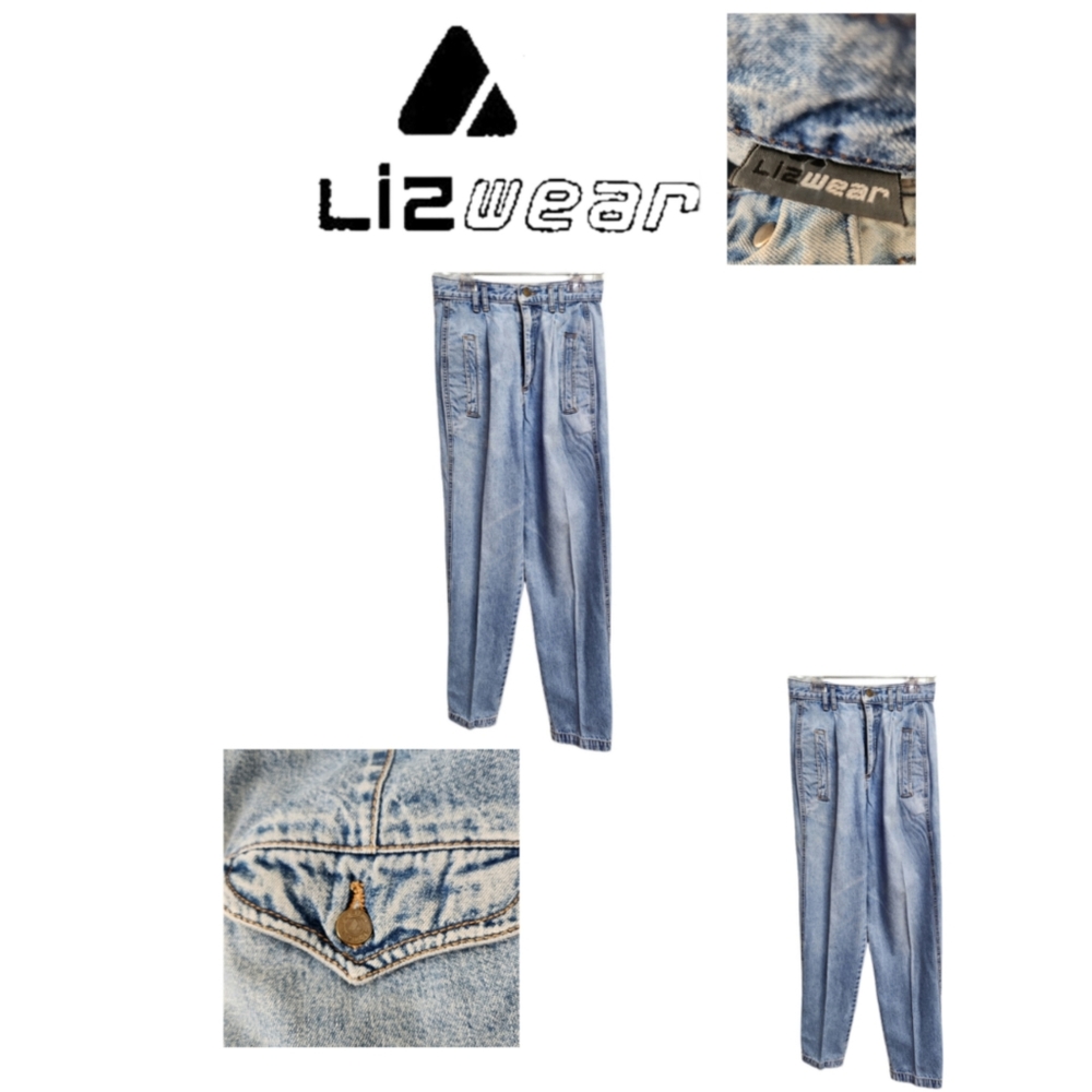 VINTAGE LIZ WEAR ACID WASH MOM JEANS SIZE 6